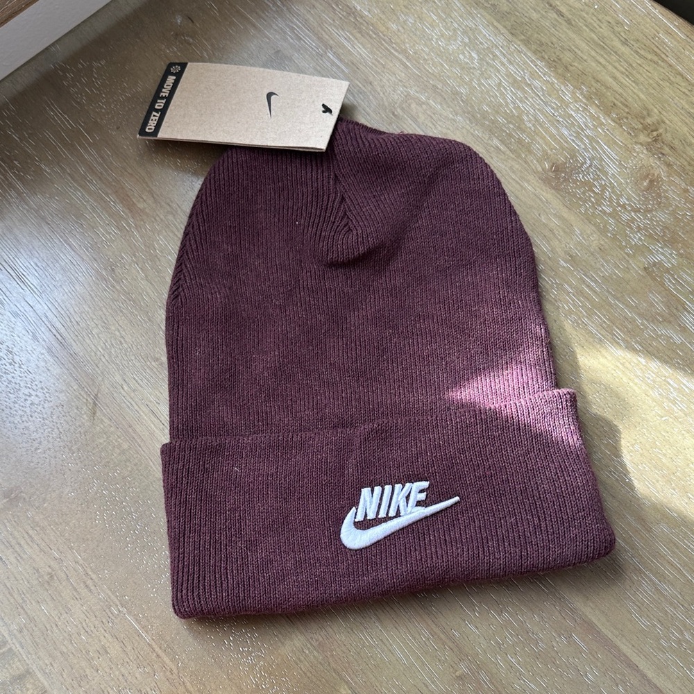 Nike Burgundy Knit Beanie
